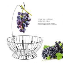 Steel Fruits Organiser Stand Rack Kitchen Iron Wire Banana Hanger Hanging Fruit Mesh Metal Basket thumbnail-4