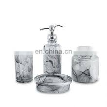 New Style Modern Bathroom Accessories Set Glass for Hotel Soap Dispenser Glass thumbnail-1