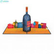 Vintage Wine 3D Pop-up Cards Best Happy Birthday Party Celebration Greeting Cards for Dad thumbnail-3