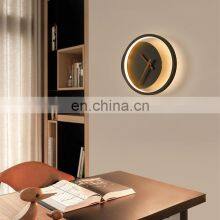 Simple Round LED Wall Lamp Home Background Nordic Bedroom General Clock Wall Light thumbnail-4