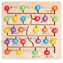 Wood Educational Alphabet Number Cognition Maze Toy thumbnail-2