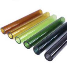 Wholesale High Clear Large Small Diameter Glass Blowing Colored Borosilicate Glass Smoking Tube Pipe thumbnail-2