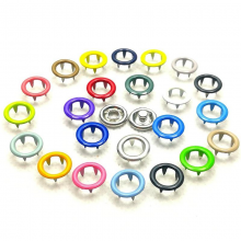 Clothing Accessories Lead Free Brass Metal Ring Prong Snap Button With 4 Parts for Infant Baby Clothes Baby Bibs thumbnail-3