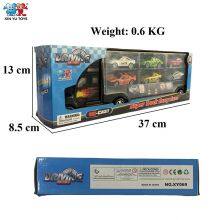 XINYU Diecast Trailer Truck Play Set With 6 PCS of Die Cast Cars 1/64 Scale thumbnail-2