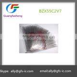1/2W 0.5W Diode BZX55C2V7 2.7V 2V7 Zener Diode DO-35