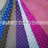 Newly Designed Golden Hearts Suede Fabric for Shoes and Bags