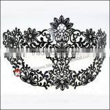 Fancy Luxury Black Elegant Metal Laser Cut Venetian Mask Innovation Rhinestones thumbnail-1