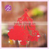 2016 New Design Laser Cut Paper Fashion Happy Christmas Wine Glass Place Card JK-74 thumbnail-1