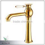 High Body Golden Finish Bathroom Basin Faucet ,wash Basin FaucetW1036M thumbnail-1