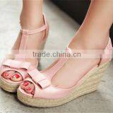 2015 Fancy Ladies Sandal Shoes Ladies Party Shoes High Heel With Decoration Wedge Shoes Super High Heel  thumbnail-2