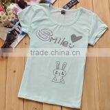 Ladies t Shirt From China Slim Fit t Shirt White thumbnail-6
