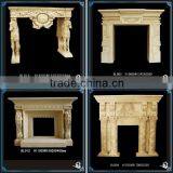 Hand Carved Imitation Marble Fireplace thumbnail-1