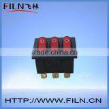 Button Red Nylon 9 Pins 20A 125V AC ON OFF Pcb Rocker Switch thumbnail-1