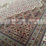Beige-Beige Mahi Tabriz Woolen and Silk Carpet thumbnail-4