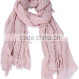 2015 Good Quality Plain TR Scarf for Neutral/ 4side Fringing thumbnail-3