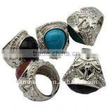 Gemstone Cabochon Rings (RJEW-Q016-M) thumbnail-1