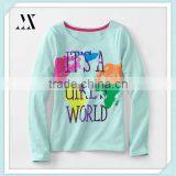 Soft Cotton Jersey Girls' Long Sleeve Embellished Graphic T-shirt thumbnail-1