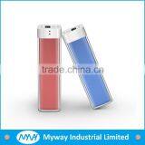 High Perfermance Lipstick 2600mah Power Bank Charger / Power Bank 2600mah Bulk Cheap