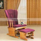 Wooden Rocking Chair With Ottoman thumbnail-1