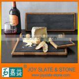 Dining Room Serving Slate Dinnerware With Wooden Base Quality Choice thumbnail-1