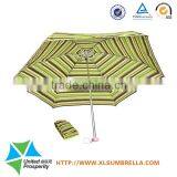 Waterproof Popular Small 5 Folds Umbrella in Stripe Rinting