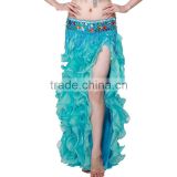 Sexy Belly Dancing Skirts with shape of waving and Wrinkle for Performance
