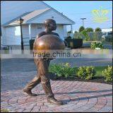 Urban Pedestrian Street Landscape Modern Fashion Cast Bronze Figure Sculpture thumbnail-4