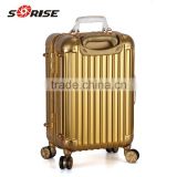 2016 Guangzhou Manufacturers Sunrise Golden Aluminum Vanity Trolley Case Multi-function luggage case