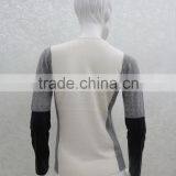 Women's Knitted Stripe Pullover With Leather Sleeve thumbnail-2