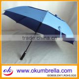 double layers vented golf fiberglass umbrella made in china