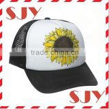 100%Polyester Two Tone Distressed Sublimation Trucker Cap
