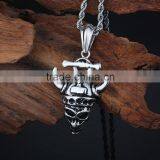 Stainless Steel Casting Unique Skull Style Horn Pendant thumbnail-4