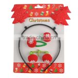 Christmas Children hair clasp clamp accessories Santa hair clip set for kids