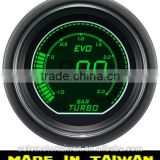 52mm digital green / white LCD Boost gauge / 52mm auto gauge for turbo/sensor included