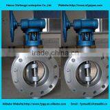 double eccentric flange di/wcb/ss turbine butterfly valve