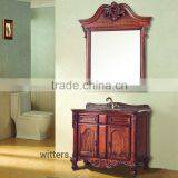 Marble Top Bathroom Vanity Solid Wood Single Sink Canada Style WTS114