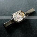 15x18mm Vintage Style Steam Punk Watch Movement Core Rhodium,metal Gun Black Fashion Tie Clip Bar 6830003 thumbnail-4