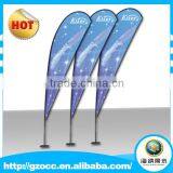 Custom Outdoor High Quality Dye Sublimation Printing Teardrop Flying Flag Banner Stand Display for Advertising