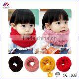 New Design Soft Candy Color Neck Bib Scarfs Kids Knitted Collar Winter Warm Scarf for Children Baby Girls thumbnail-1
