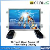 10.inch video display screen mini open frame hd lcd digital signage taxi advertising player
