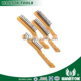 Plastic Handle Steel Wire Brush with Molded Finger Grip