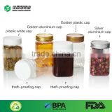 aluminium cap plastic empty clear food jar factory wholesaler BPA free transparent hexogan honey packing 250g 500g pet honey jar