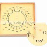 Wooden Math Toy Montessori Circular Math Fraction Division Teaching Aids thumbnail-6
