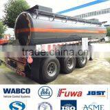 China Carbon Steel 40m3 Liquid Chemical Tanker Semi Trailer thumbnail-2