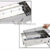 BBQ Grill White Stainless Steel Family Use Easy to Take Outdoor thumbnail-5