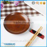 Wholesale Japanese Style Dessert Saucer Wood Food Plate, Round Wooden Small Dish for Afternoon Tea thumbnail-5