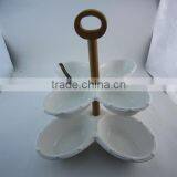 Special Shape Cake Stand With Woonden Handle for Weeding/party/daily Use thumbnail-1