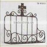 Wall Mount Iron Wire Book Holder thumbnail-1