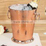 Copper Hammered Tall Large Wine Ice Bucket thumbnail-1