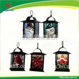 Stained Glass Storm Lantern With Iron thumbnail-1